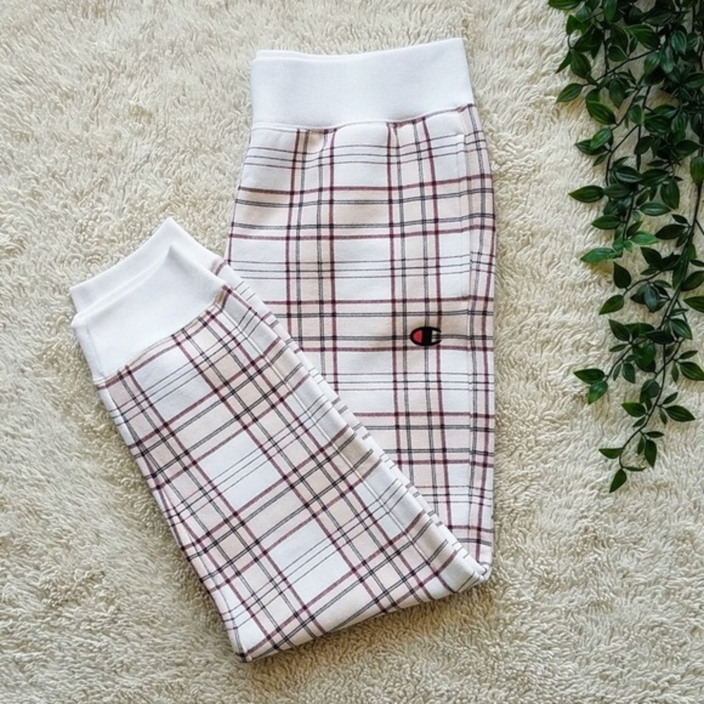Champion Reverse weave plaid joggers